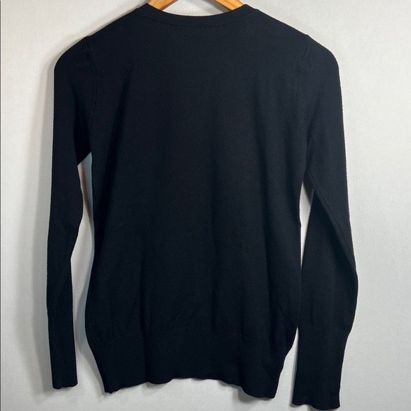 Balmain Black Knit Logo Sweater with Gold Plate Logo and Shoulder Buttons Size S - Picture 7 of 10